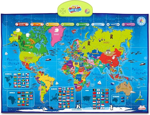 BEST LEARNING i-Poster My World - Interactive Talking World Map for Kids