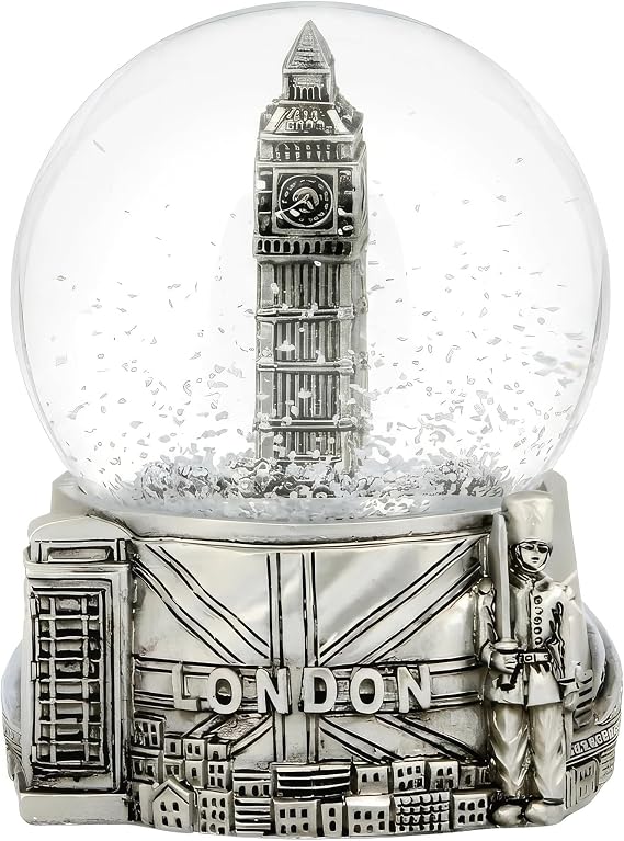 City-Souvenirs Silver London Snow Globe 2.5 Inches Tall