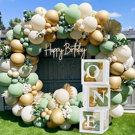 118pcs 1st Birthday Decorations for Boys 1 Year Old Birthday Party Supplies