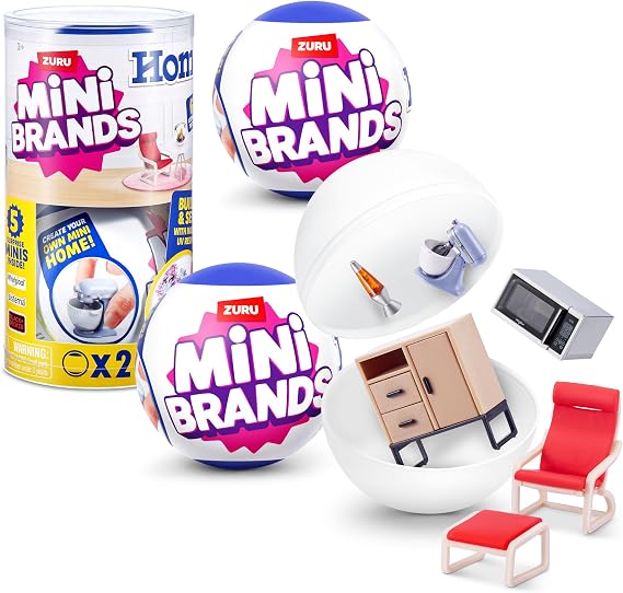 Mini Brands ZURU Home sürpriz kapsül ve Minis Koleksiyonu Ev Teması (2 kapsül)