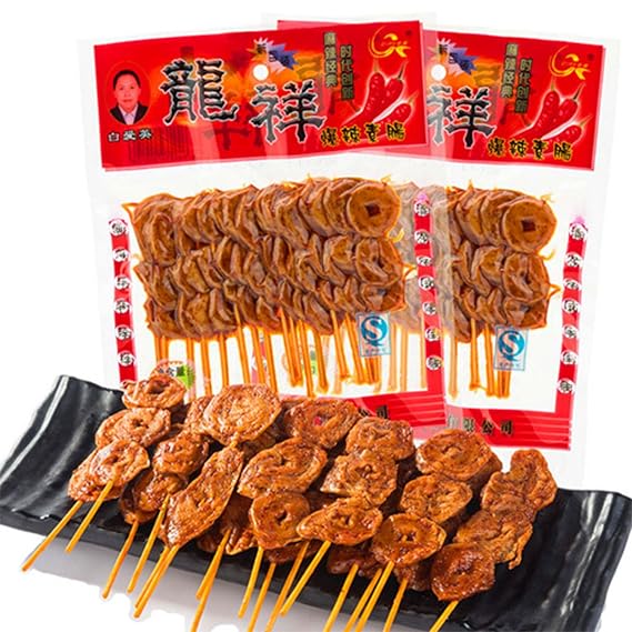 Spicy Strips - Spicy Gluten sausage Latiao, Chinese Special Casual Snack Food, Made From Wheat/Chili/Spice, Low Sugar and Low Calories, Best Vegan, 80g (80g*2pcs)