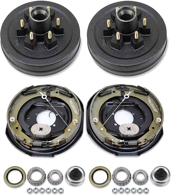 LIBRA Trailer 6x5.5" Hub Drum Kit + 12"x2" Self-Adjusting Electric Brakes