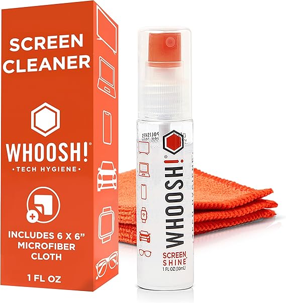 WHOOSH! Screen Shine Go Refillable Screen Cleaner Kit, 1 fl oz