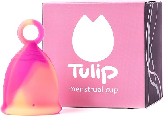 Menstrual Cup with Ring Easy Removal (Small) - 12 Hr Protection No Leak Soft Flexible - 100% Medical Grade Silicone - Safe and Sustainable Tampon and Pad Alternative - Reusable
