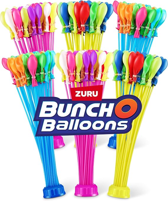 Bunch O Balloons Crazy Color by ZURU, 200+ Rapid-Filling Self-Sealing Water Balloons for Outdoor Family, Friends, Children Summer Fun, (6 Pack)