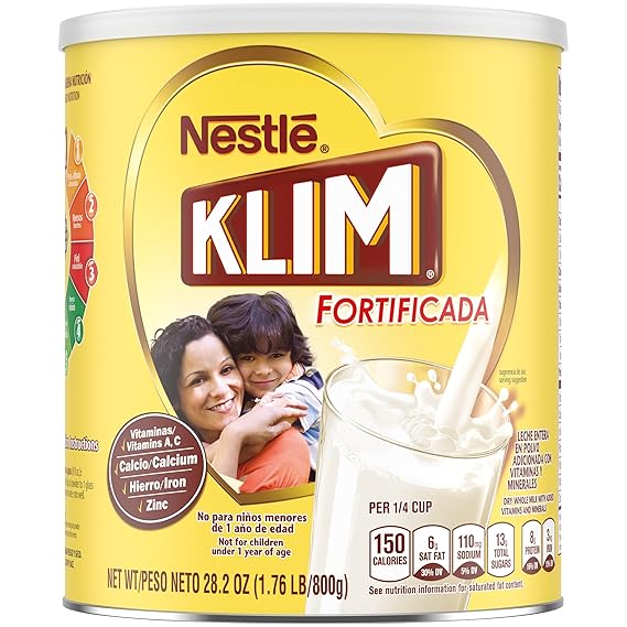 NESTLE KLIM Powdered Milk 800g | Fortified dry whole milk powder; 1 x 28.2 oz