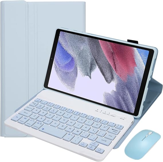 Keyboard Case for Samsung Galaxy Tab A7 Lite 8.7" 2021 (SM-T220/T227U) with S Pen Holder, Wireless Keyboard Detachable, Bluetooth Mouse,Blue