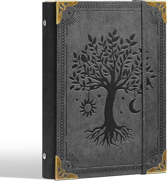 Ovesmusl PU Leather A5 Binder 6 Ring Refillable Journal Cover 6.8x9.2