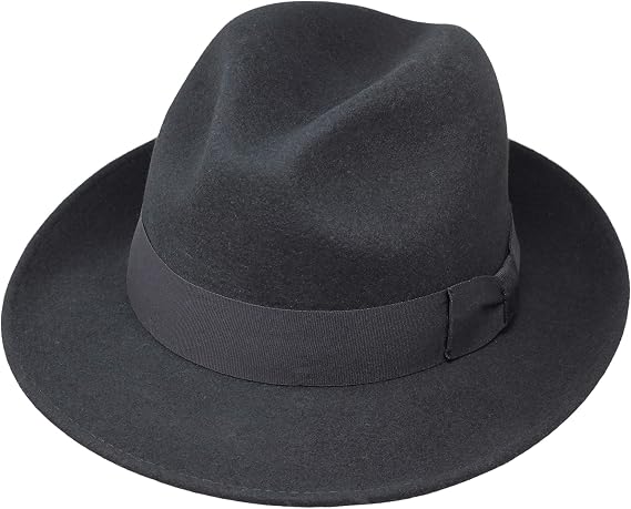Swift - Lightweight Fedora - 100% Wool Felt - Crushable for Travel - Water Resistant - Snap Brim