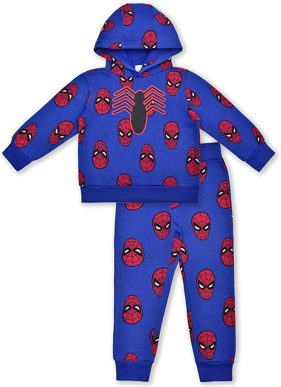 Marvel Spider-Man Boys Hoodie and Pants Set for Toddlers and Big Kids