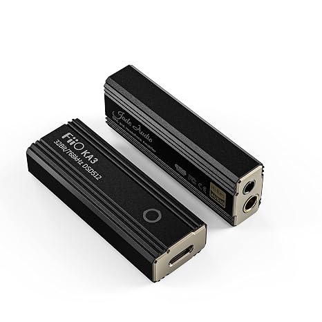 FiiO JadeAudio KA3 Headphone Amplifier Mini Amplifier USB DAC High Definition 32bit/768kHz and DSD512 Headphone Output 3.5mm/4.4mm for Smartphone/Laptop/PC/Players