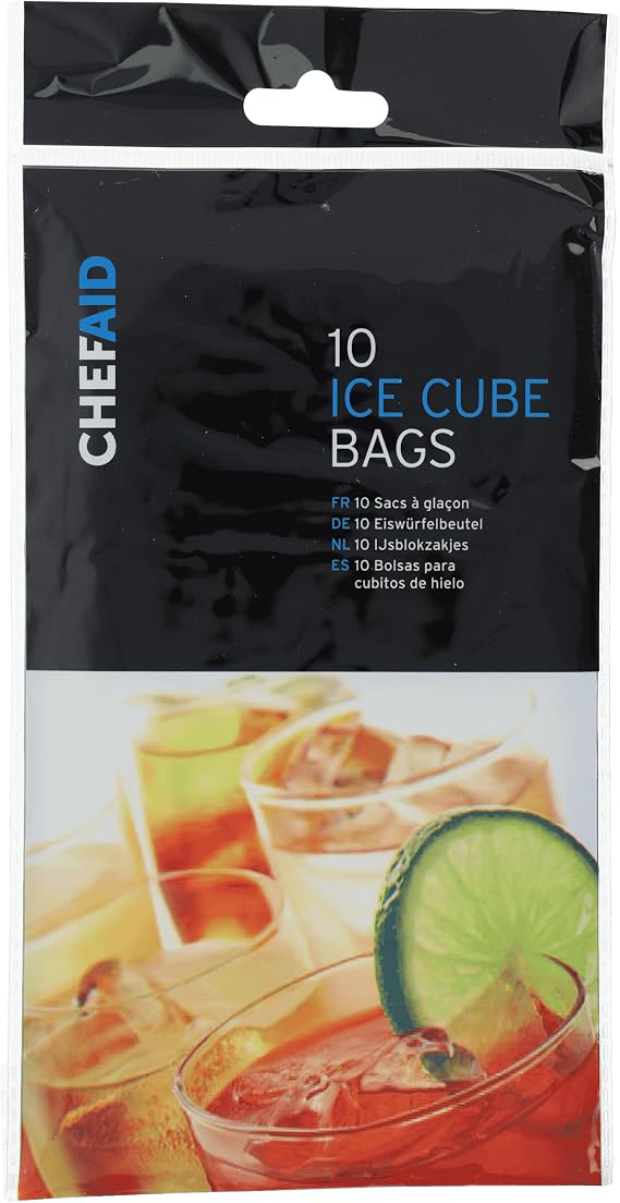 Chef Aid Ice Cube Bags, Pack of 1 Freezable Bages to create Ice Cubes to demand, Black