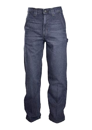 Lapco FR P-INDC10 28X28 100% Cotton Flame-Resistant Modern Carpenter Jeans, Medium Washed Denim, 28" x 28"