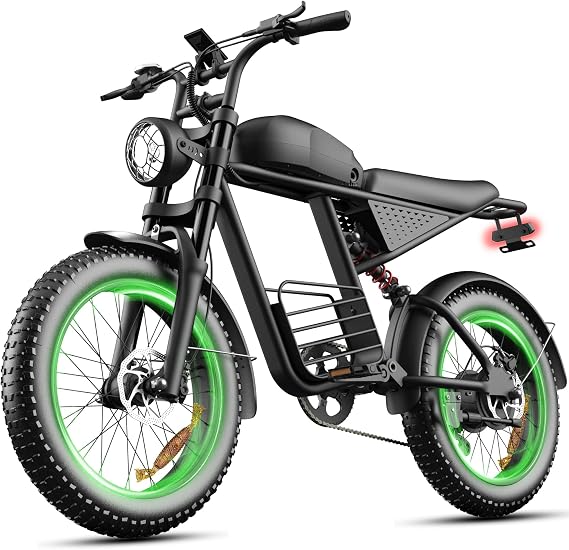 20 Inch Adult Electric Bike, 1500W/3000W Peak Motor 30-38MPH Max 50-90 Mile 15.6/18.9Ah/35Ah Battery, Motorcycle Type ebike,Shipped from USA