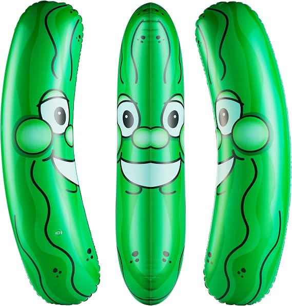 Giant Inflatable Pickle - 36-Inch-Tall Funny Pickle Gifts, Durable and Fun Pickle Party Favors, Food Decor, Novelty Gag Prank, Joke Birthday Gifts or Beach and Pool Float Inflatable Toys