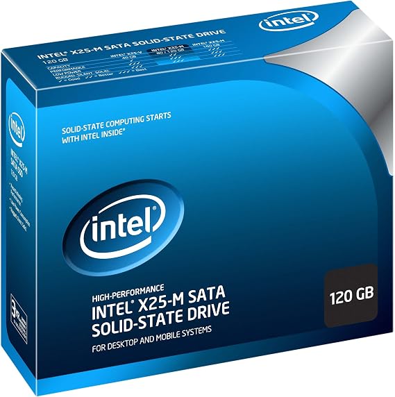 Intel X25-M 120 GB Solid State Drive with Internal SATA and Power Cables MLC Flash Technology, 2.5-Inch Form Factor
