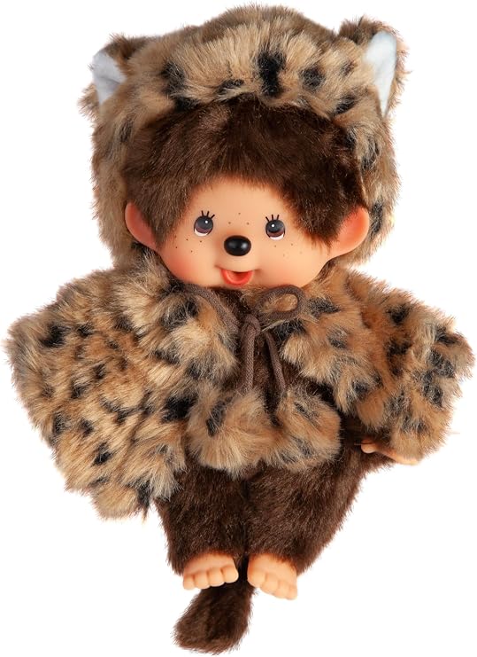 Monchhichi Brown Cat Girl 8" Plush