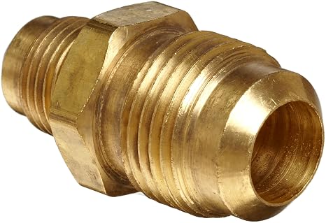 Anderson Metals 54056-0804 Brass Tube Fitting, Reducing Union, 1/4" x 1/2" Flare ( 5 Count )