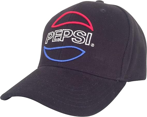 Tee Luv Pepsi Hat - Black Pepsi Soda Logo Baseball Cap
