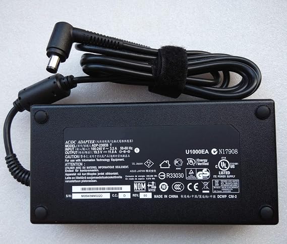 weiwin 230W 19.5V 11.8A AC Adapter Charger for ASUS ROG ADP-230EB T, DC Barrel Connector, 7.4*5.0mm Pin, Black