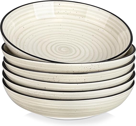 vancasso Bonbon Soup Bowls Set of 6 Stoneware Soup Bowls 1500 ml Pasta