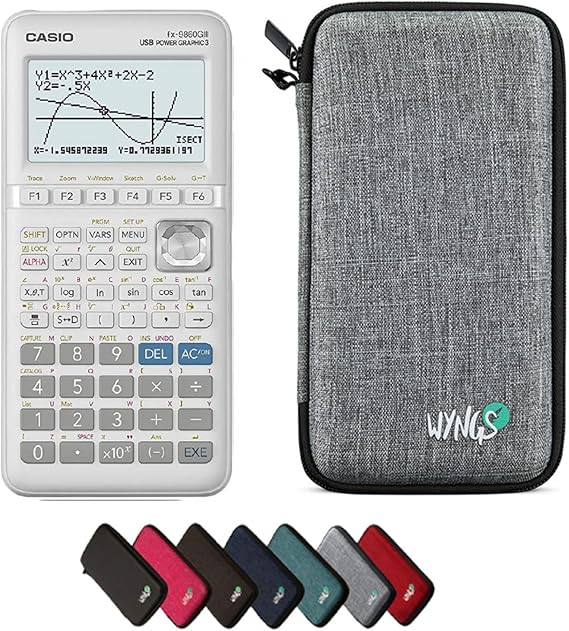 Calcuso Casio FX-9860GIII Economy Pack, Light Grey with Graphing Calculator