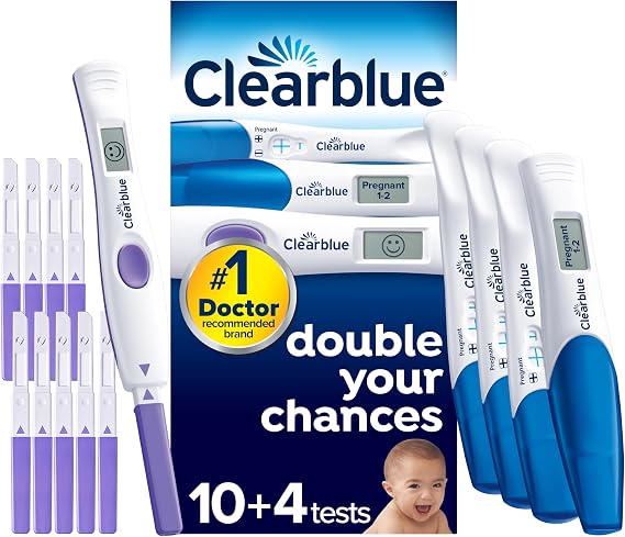 Clearblue Advanced Digital Ovulation Test and Early Pregnancy Test - Trying for A Baby Kit, Double Your Chances of Getting Pregnant, 10 Digital Ovulation Tests and 4 Pregnancy Tests