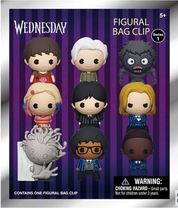 Wednesday 3D Foam Bag Clip, Series 1 (1 Blind Bag)