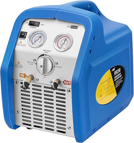 VIVOHOME 3/4 HP Single Cylinder Portable Refrigerant Recovery Machine