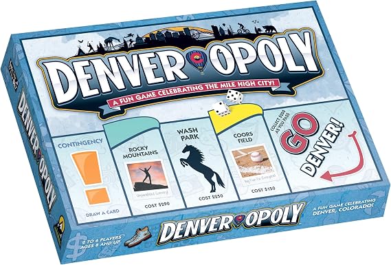 Late for the Sky Denver-opoly Board Game - City Edition Trading Game
