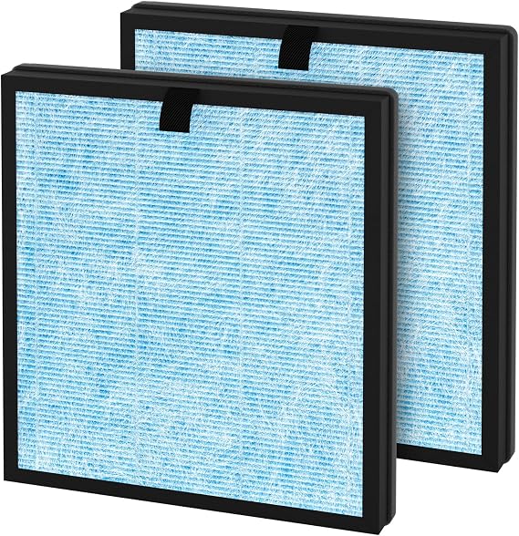 2 Packs AP303 AP304 Replacement Filter Compatible with DAYETTE & FRESHDEW AP303 AP304 Air Cleaner Purifier, Designed for Smoke Wildfire, Odor Absorber Filter