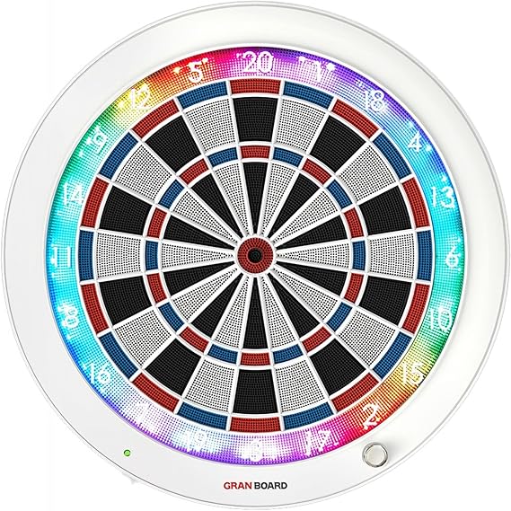 GRANBOARD 3S White Edition LED Bluetooth Dartboard