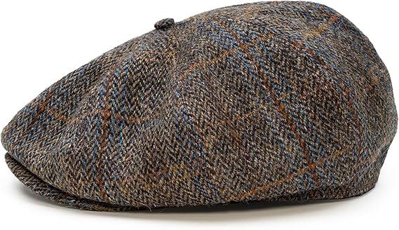 Sterkowski Peaky | 100% Harris Tweed Newsboy Cap for Men and Women | Warm Classic Elegant 8 Panels Hat
