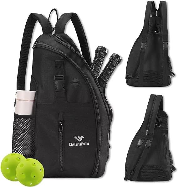 Pickleball Bag for Women Men Pickle Ball Backpack,Adjustable Sling Bag/Backpack for Tennis & Pickleball