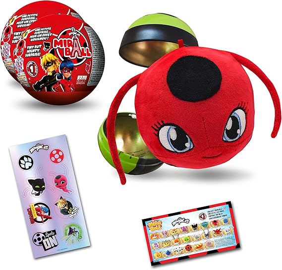 Miraculous Wyncor Ladybug 4-1 Surprise Miraball, Set of 2
