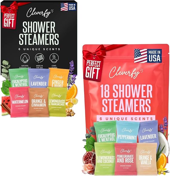 Cleverfy Shower Steamers Aromatherapy for Women and Men 6 x 18 Pack