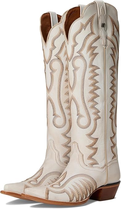 Dan Post Boots Womens Josie Embroidered Snip Toe Zippered Casual Boots Mid Calf Low Heel 1-2" - White