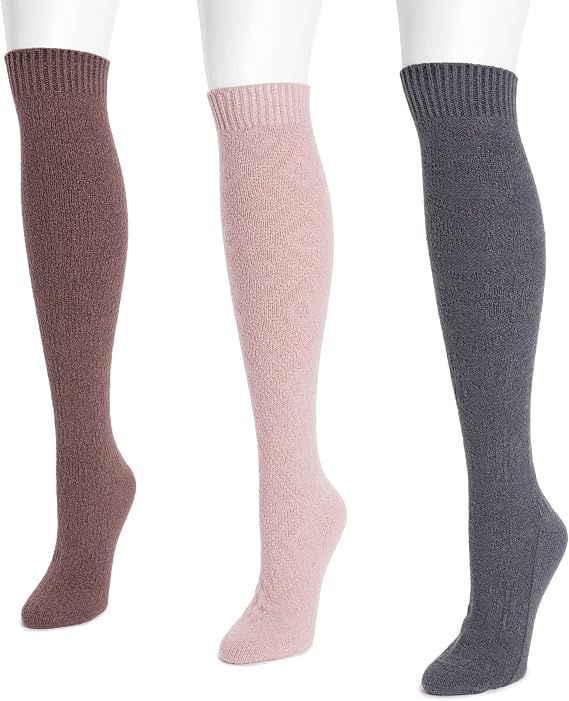MUK LUKS Women's Microfiber Socks (3 Pair Pack)