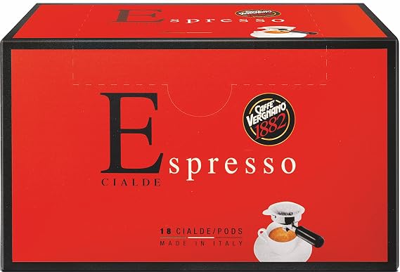 Caffe Vergnano 1882 Espresso Pods Intensity : 7/10 box of 18 ESE pods.