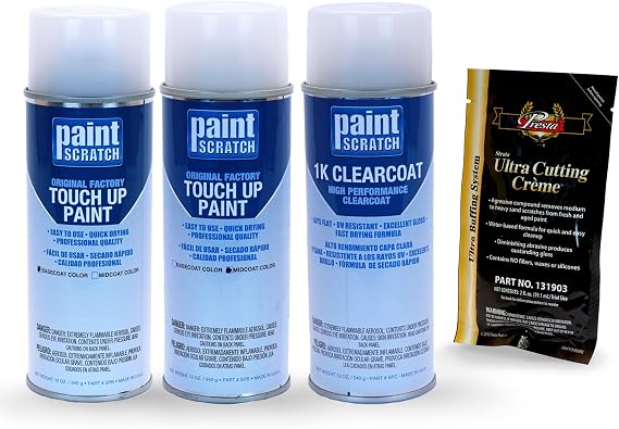 Touch Up Paint Tricoat Spray Can Car Scratch Repair Kit - Compatible/Replacement for Chevrolet Caprice Abalone White Tricoat (Color Code: WA140X/G1W)