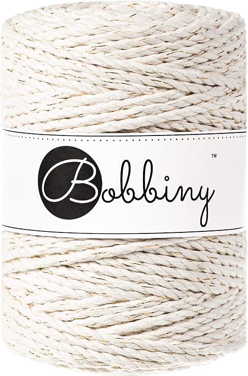 Bobbiny XXL 5mm 3 Ply Macrame Cord (Golden Natural)