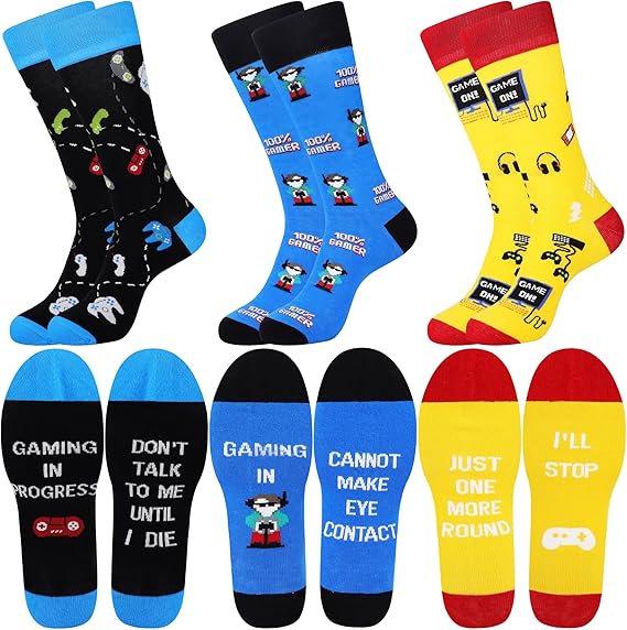 Jeasona Mens Socks Funny Fun Crazy Dress Crew Colorful Gifts for Men