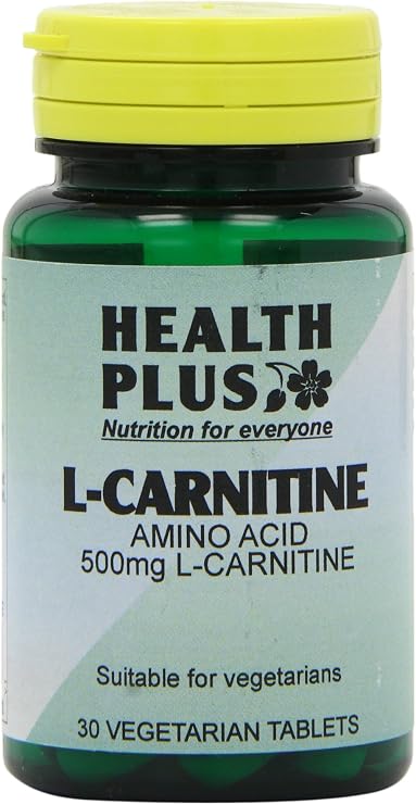 Health Plus L-Carnitine 500mg Energy and Weight Control Supplement - 30 Tablets