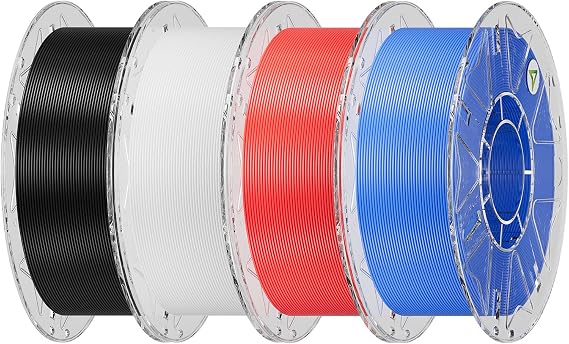Creality PLA RFID Filament 4KG, Black & White & Red& Blue, 4-Pack