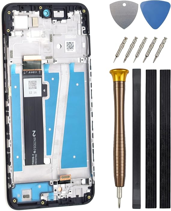 Complete Screen for Motorola Moto G 5G 2023 XT2313 XT2313-6 XT2313-3 LCD Display Touch Digitizer Screen Replacement with Screen Frame Black 6.5"