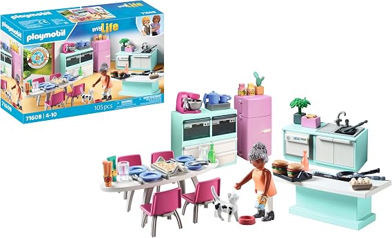 Playmobil Kitchen with Dining Table