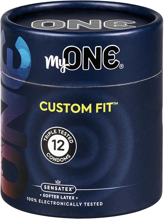 MyONE Custom Fit Large Sized Condoms | Tailored Width & Length | Max Pleasure | Triple Tested Softer Latex | Lubricated | Nontoxic, Vegan, Non-GMO | 69K: Width 69 mm (69), Length 207 mm (K)