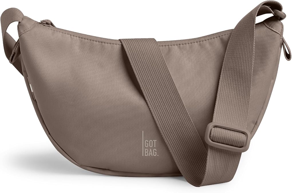 GOT BAG Moon Bag Small | Crescent Crossbody Bag for Women | Water-Resistant Stylish Shoulder Purse with Adjustable Strap (oyster)
