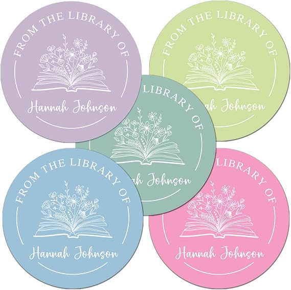 Personalized from The Library of Stickers - Custom Book Labels for Library (50-1000 Stickers)