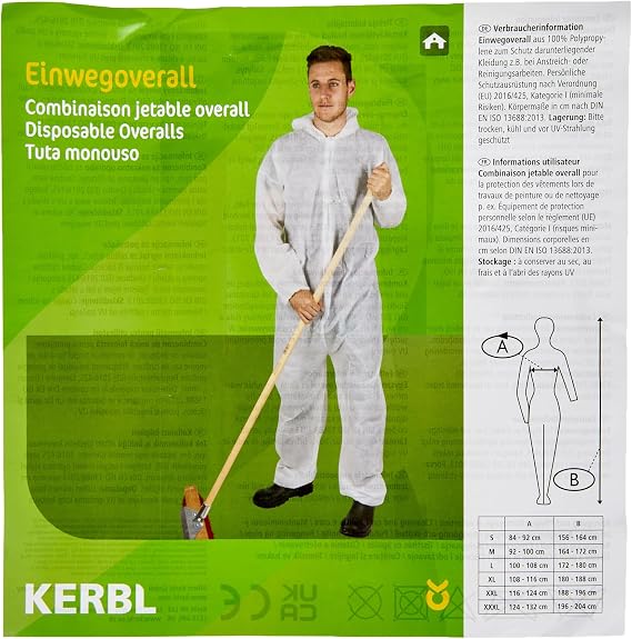 Disposable overall Basic, white, size L